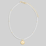 Seashell Pendant Seed Beaded Necklace