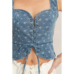Wildheart Denim Bustier Top