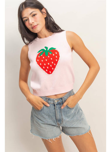 Strawberry Fields Knit Top