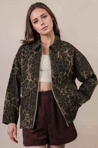 Lennox Cheetah Barn Jacket