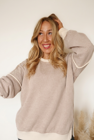 Coffee Run Club Contrast Sweatshirt