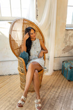 Willow Embroidered Denim Mini Dress