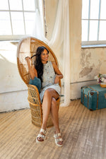 Willow Embroidered Denim Mini Dress