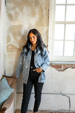 Dancing Daisy Overszied Denim Jacket