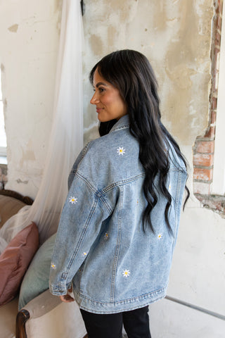 Dancing Daisy Overszied Denim Jacket