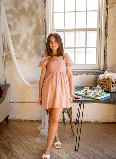 Presley Bloom Mini Dress (pink)