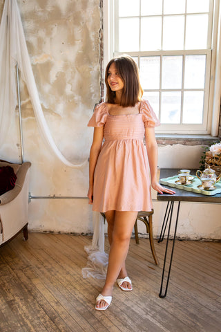 Presley Bloom Mini Dress (pink)