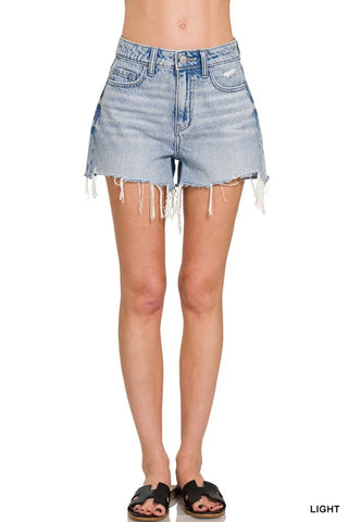 Sunny Side Distressed Denim Short