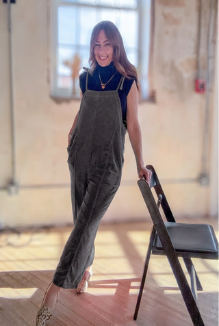 Your jumpsuit recoloured charcoal grey